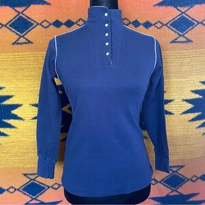 Vintage SKYR Blue long sleeve Shirt by Scandia trading co. Small. Cotton. Rare.